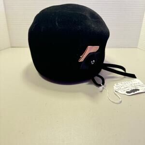 BLACK 1950’s Valerie Modes Peachbloom Union Made hat SZ L